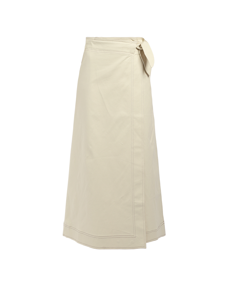 Canvas Long Wrap Skirt