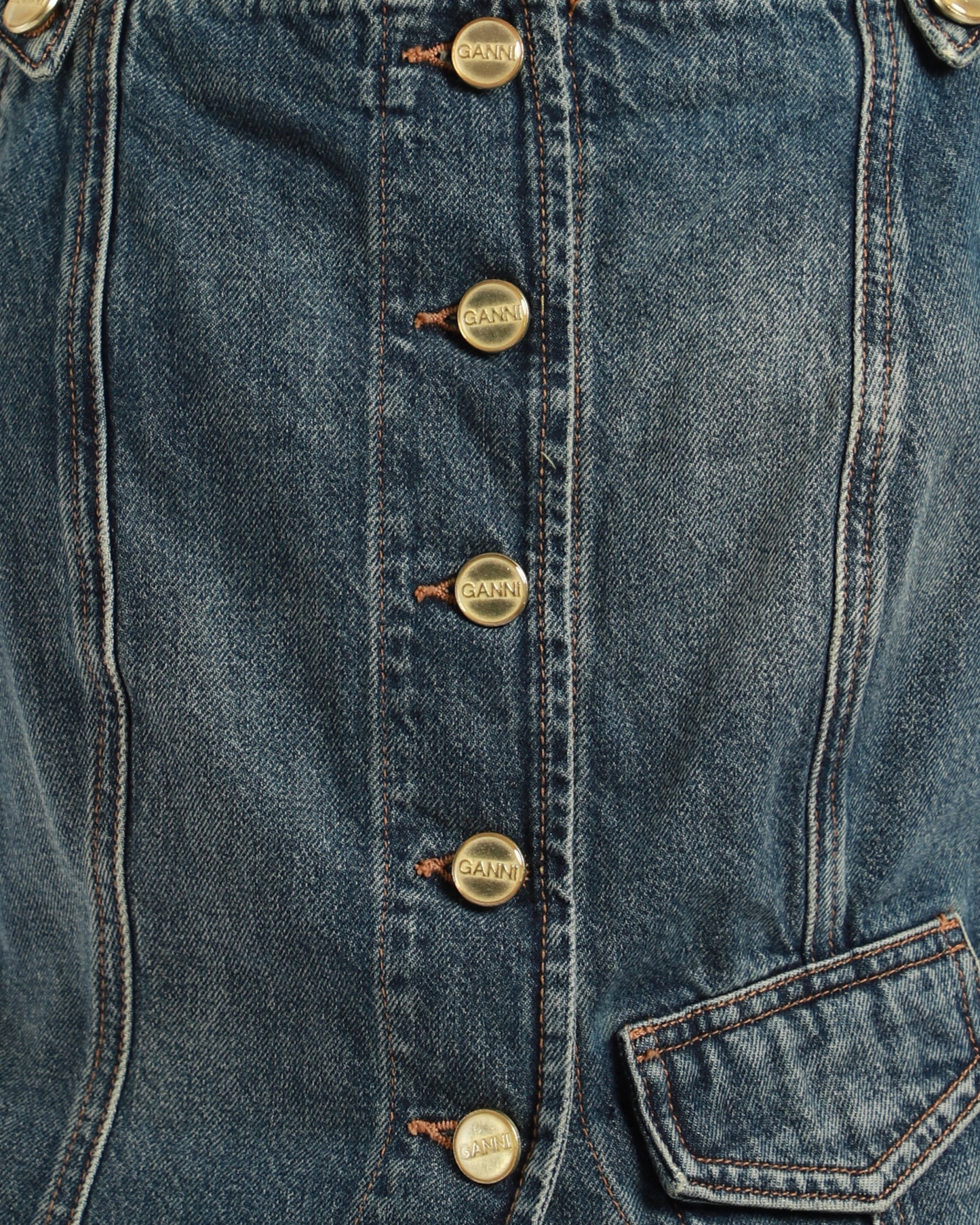 Heavy Washed Denim Top