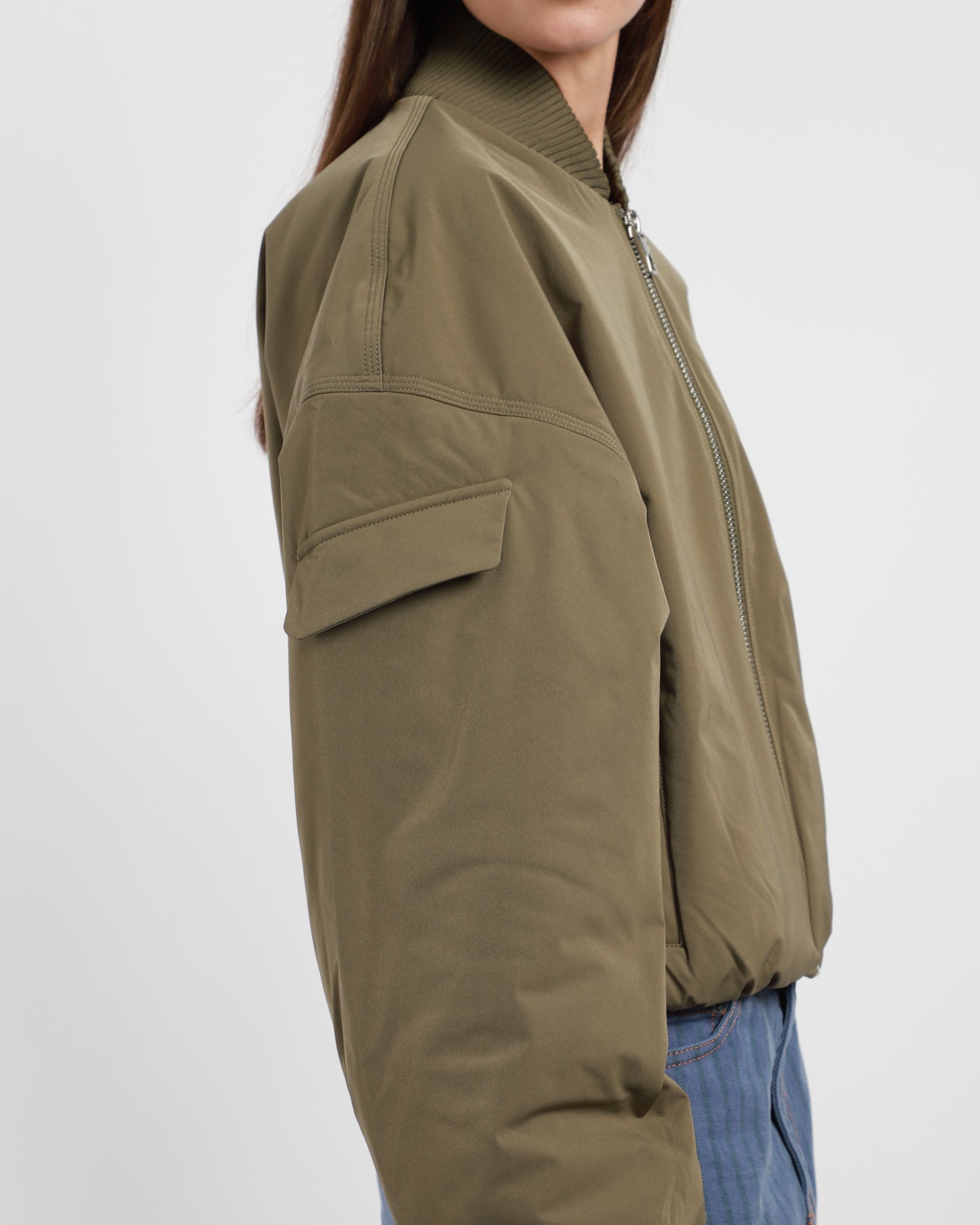 Oversized Short Bomber Jacket