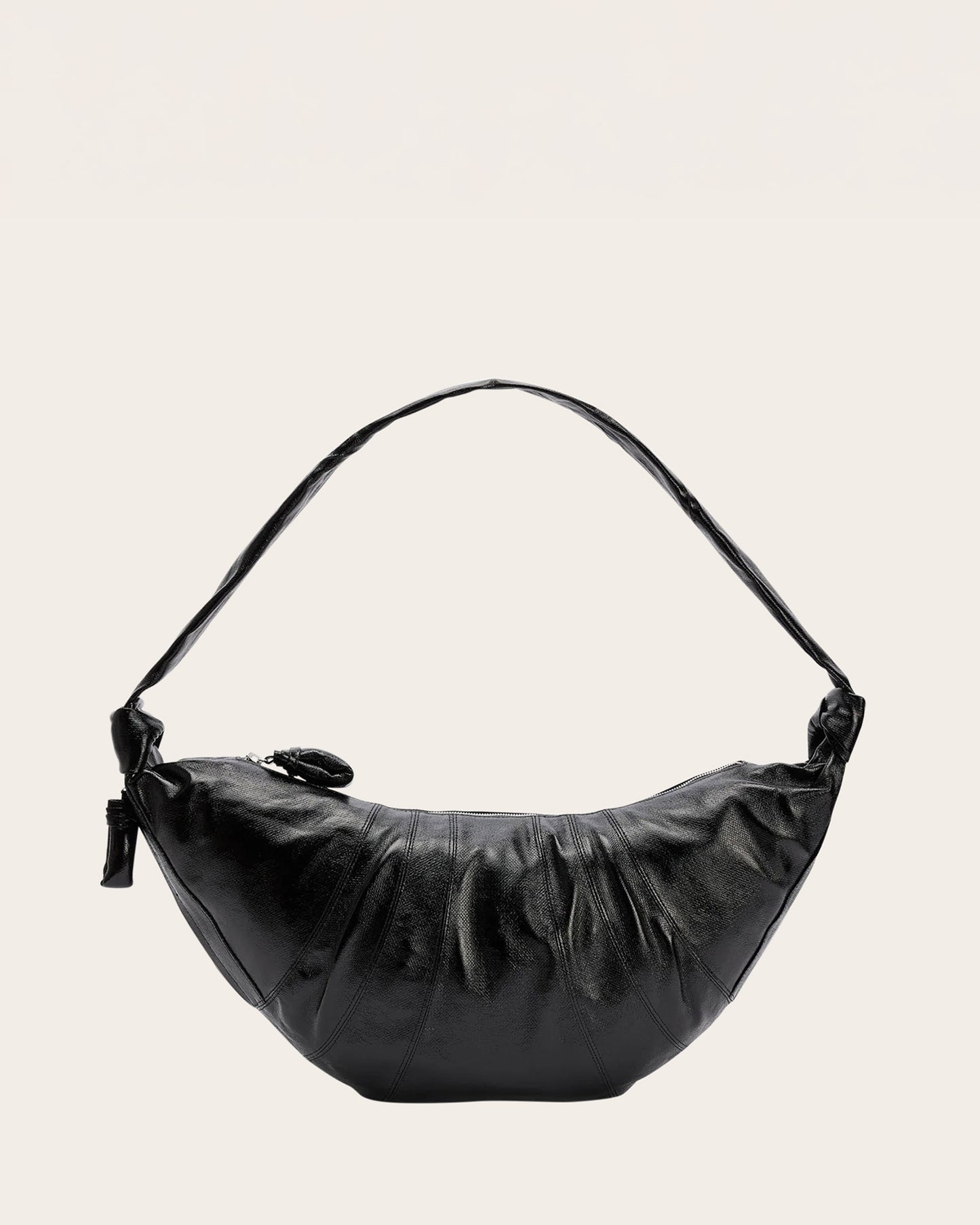Large Coated Cotton Croissant Bag