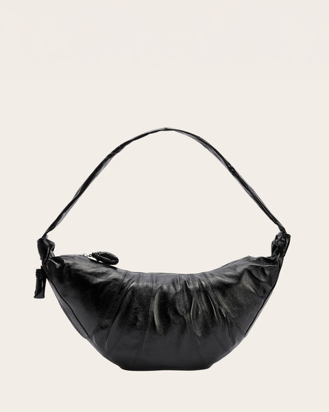 Large Coated Cotton Croissant Bag