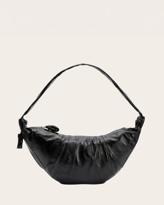Large Coated Cotton Croissant Bag