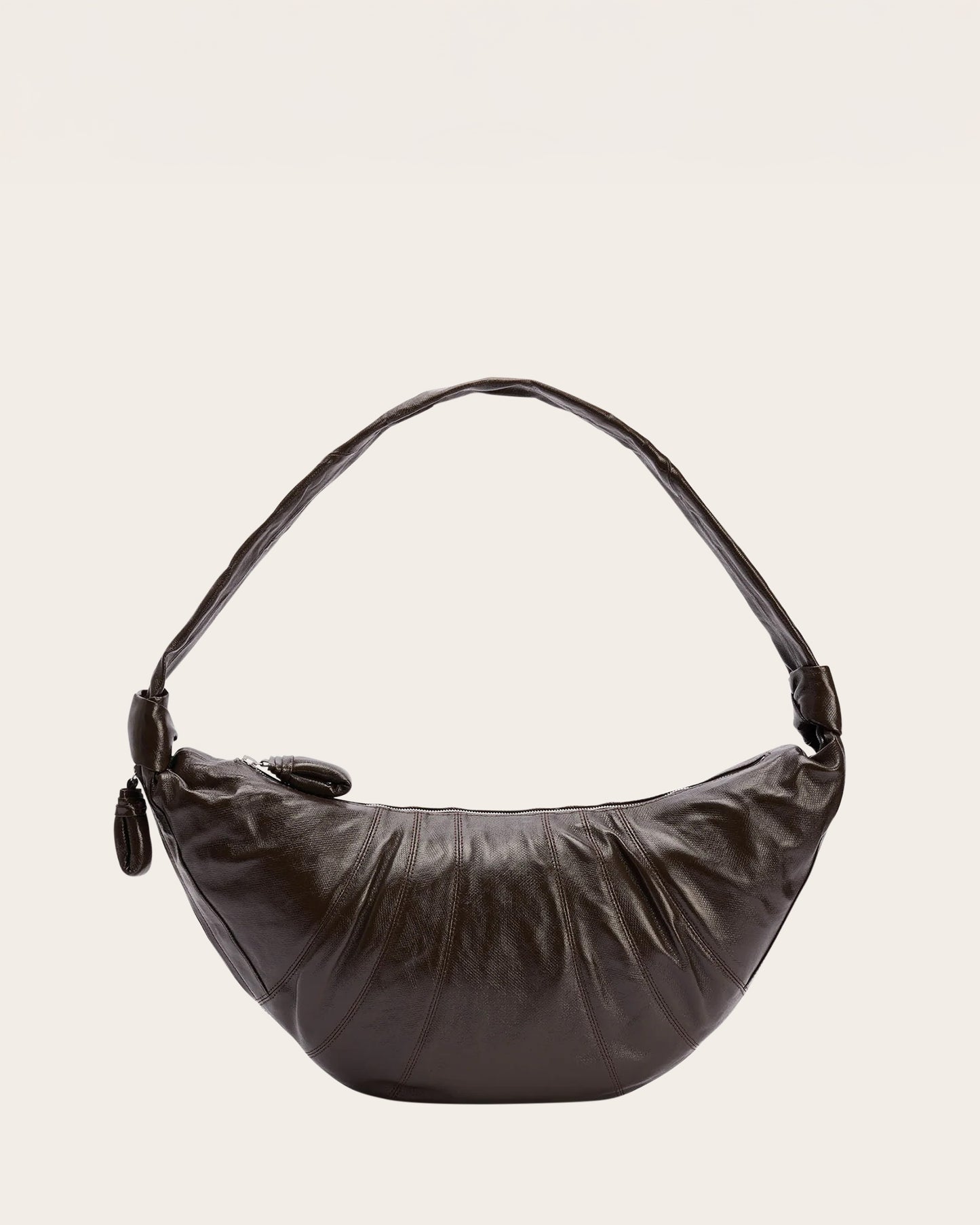 Large Coated Cotton Croissant Bag