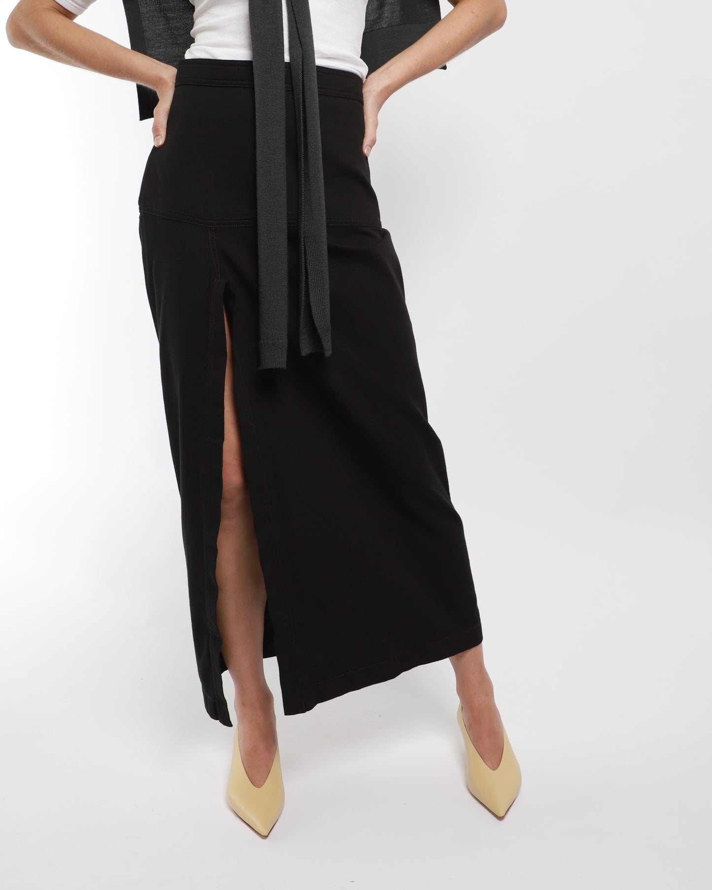 Slit Front Skirt