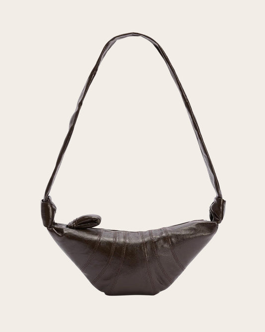 Small Coated Cotton Croissant Bag