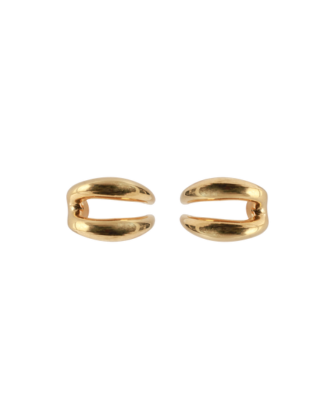 Panconesiパンコネージ ）double moon ピアス　54500円 Panconesi Double Moon Hoops, Gold | Stand Up Comedy