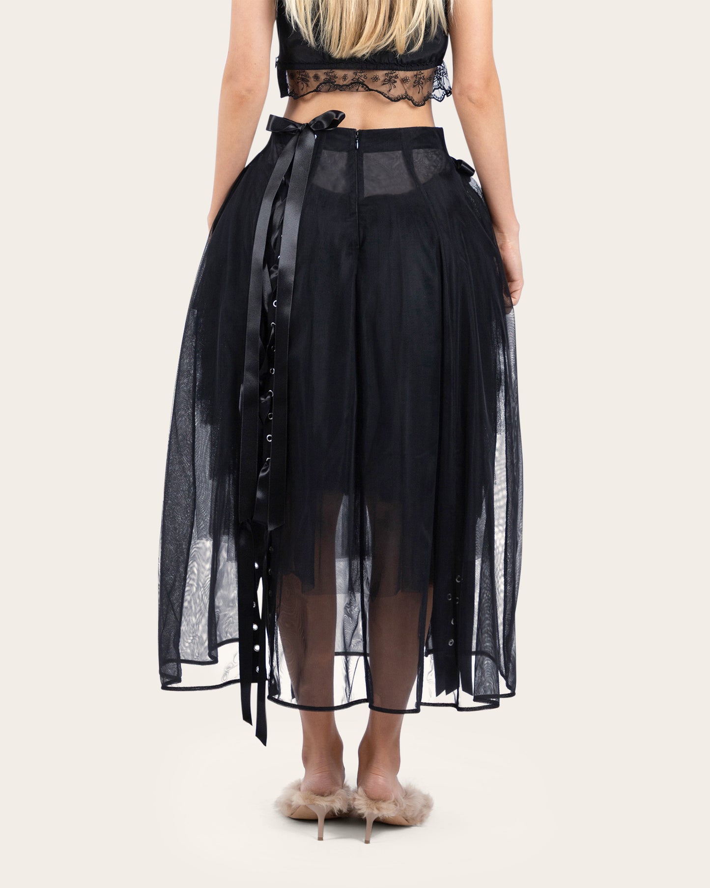 Unraveling Ribbon Sculpt Skirt