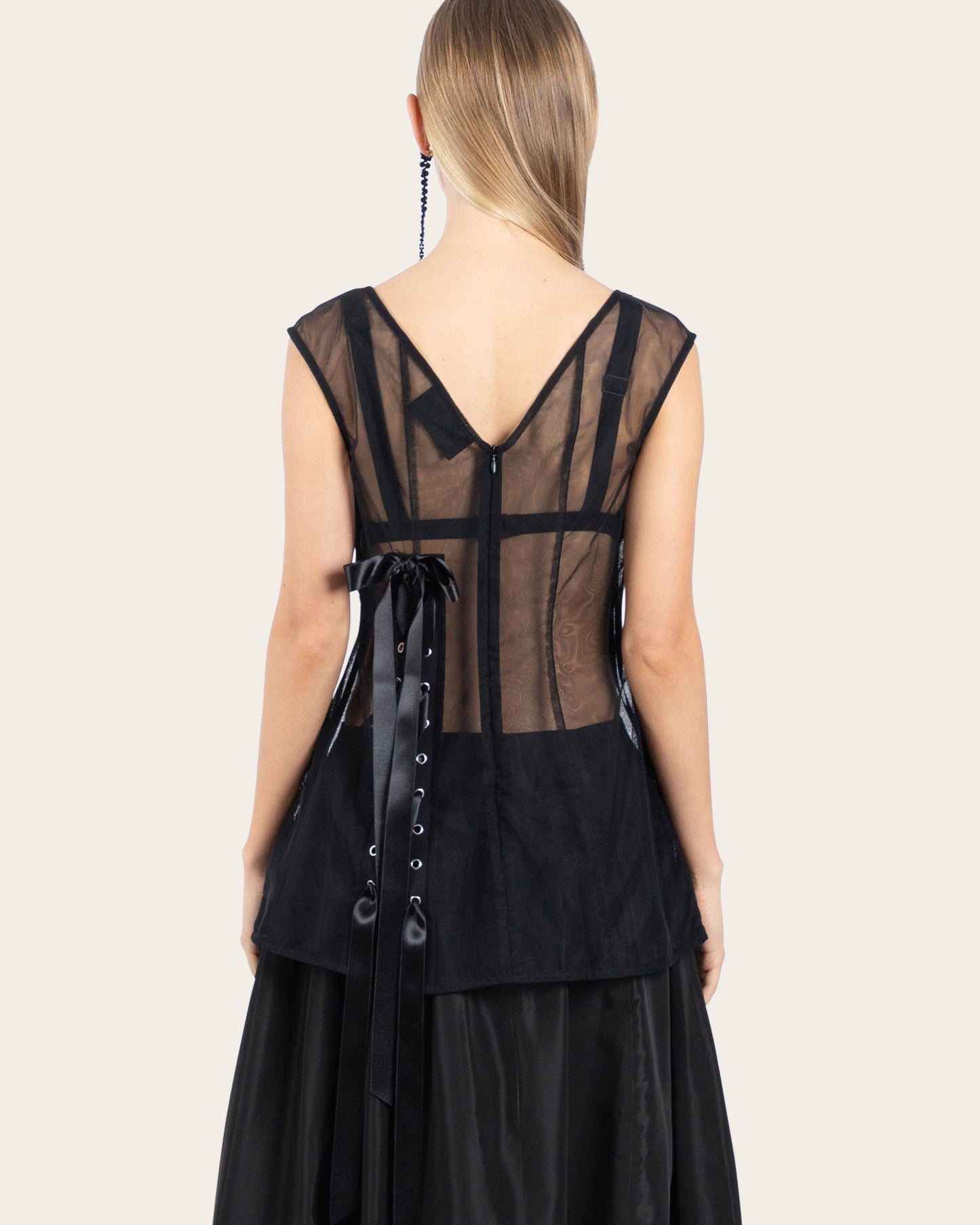 Unraveling Ribbon Portrait Top