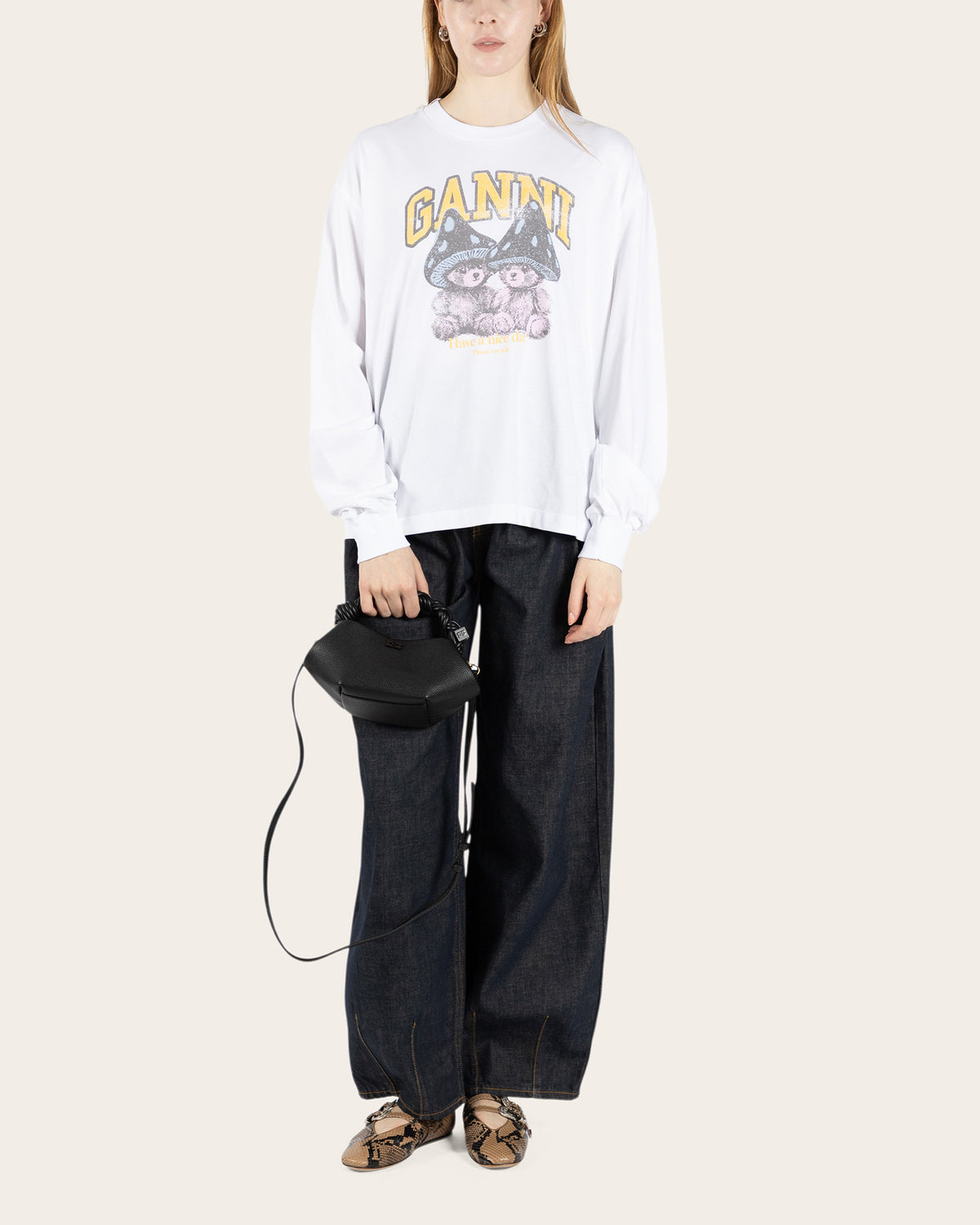 Teddy Mushroom Long Sleeve T-Shirt