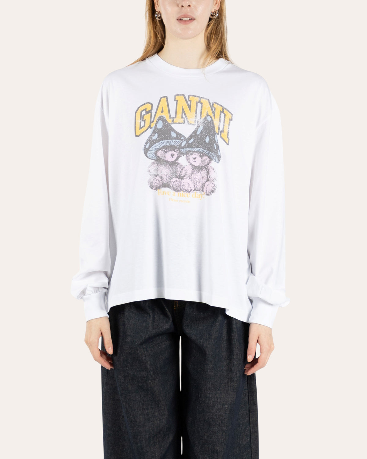 Teddy Mushroom Long Sleeve T-Shirt