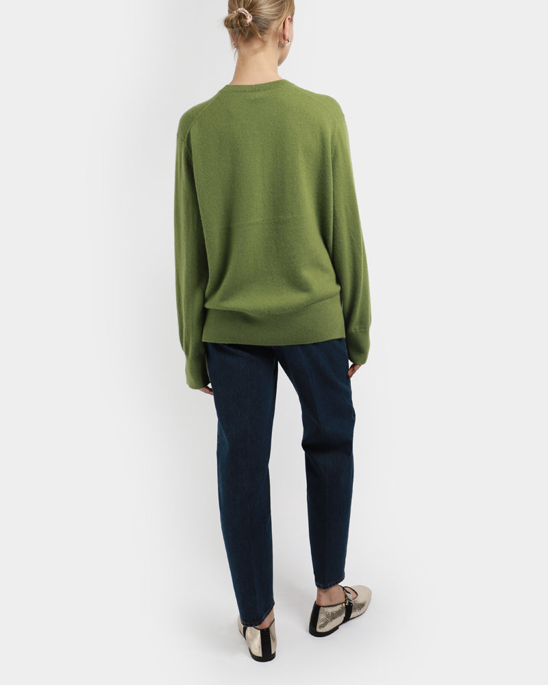 Crew-Neck Cashmere Knit Sweater