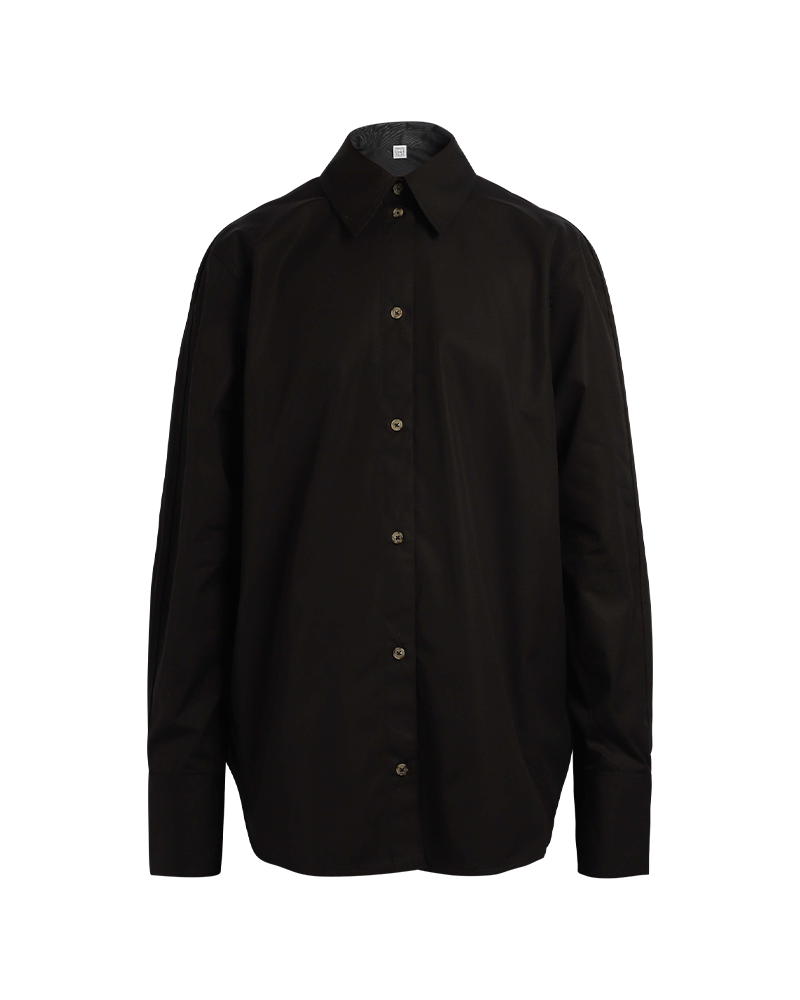 Kimono-Sleeve Poplin Shirt