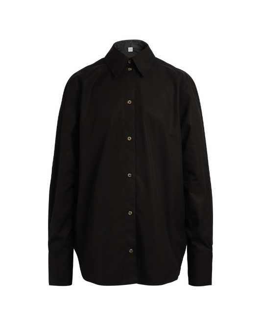 Kimono-Sleeve Poplin Shirt