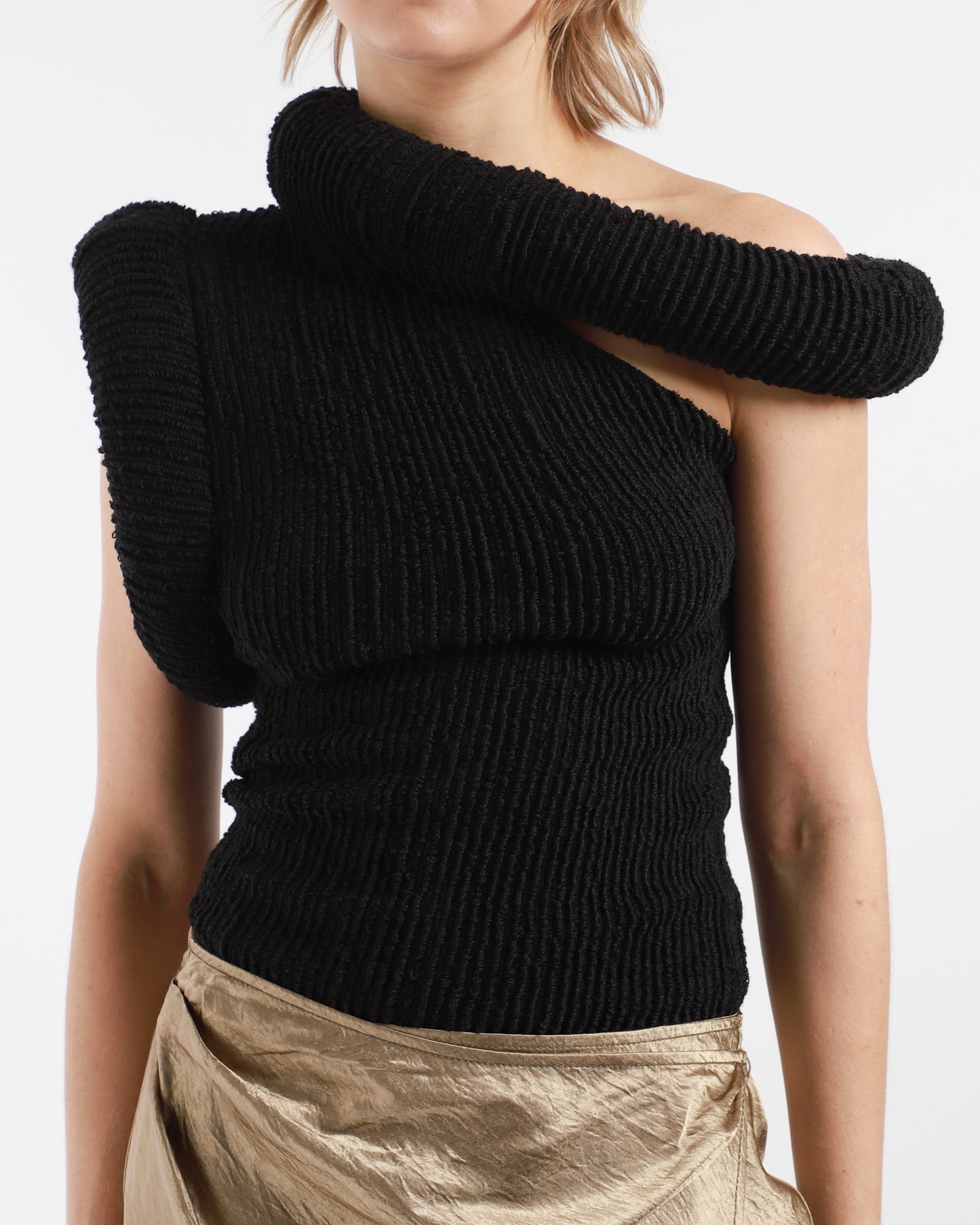 Asymmetric Knit Blouse