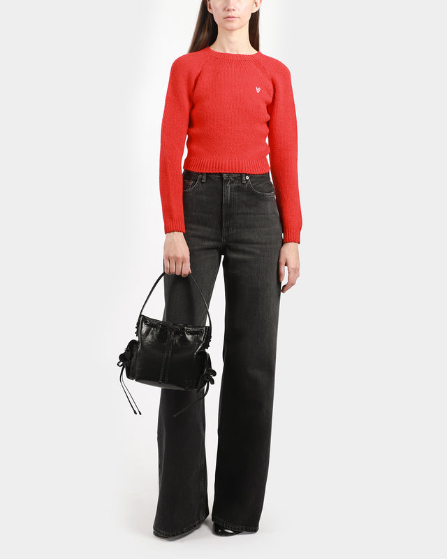 Cropped Crewneck Sweater