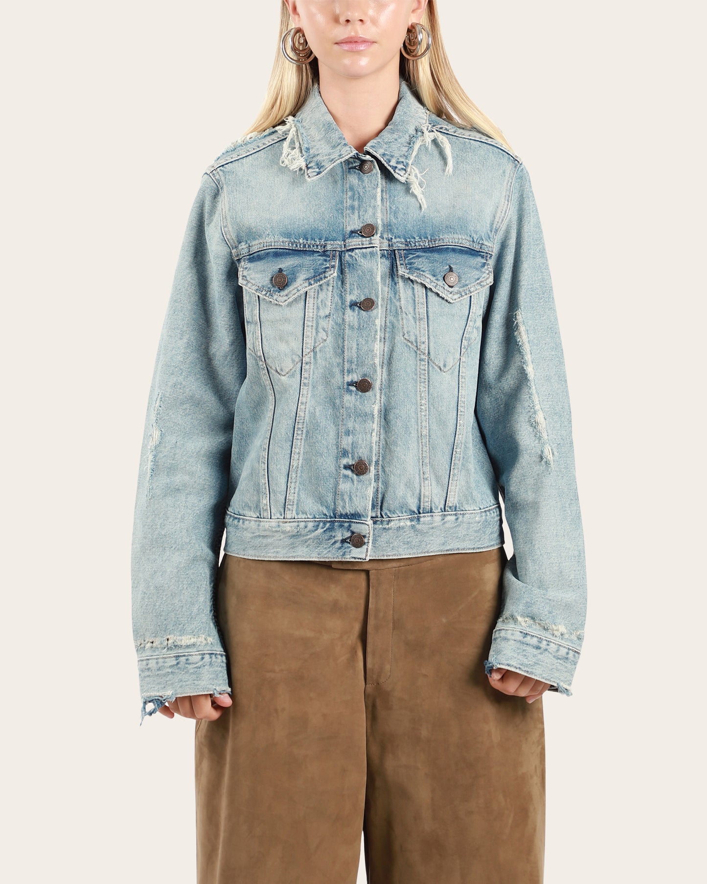 Distressed Denim Jacket