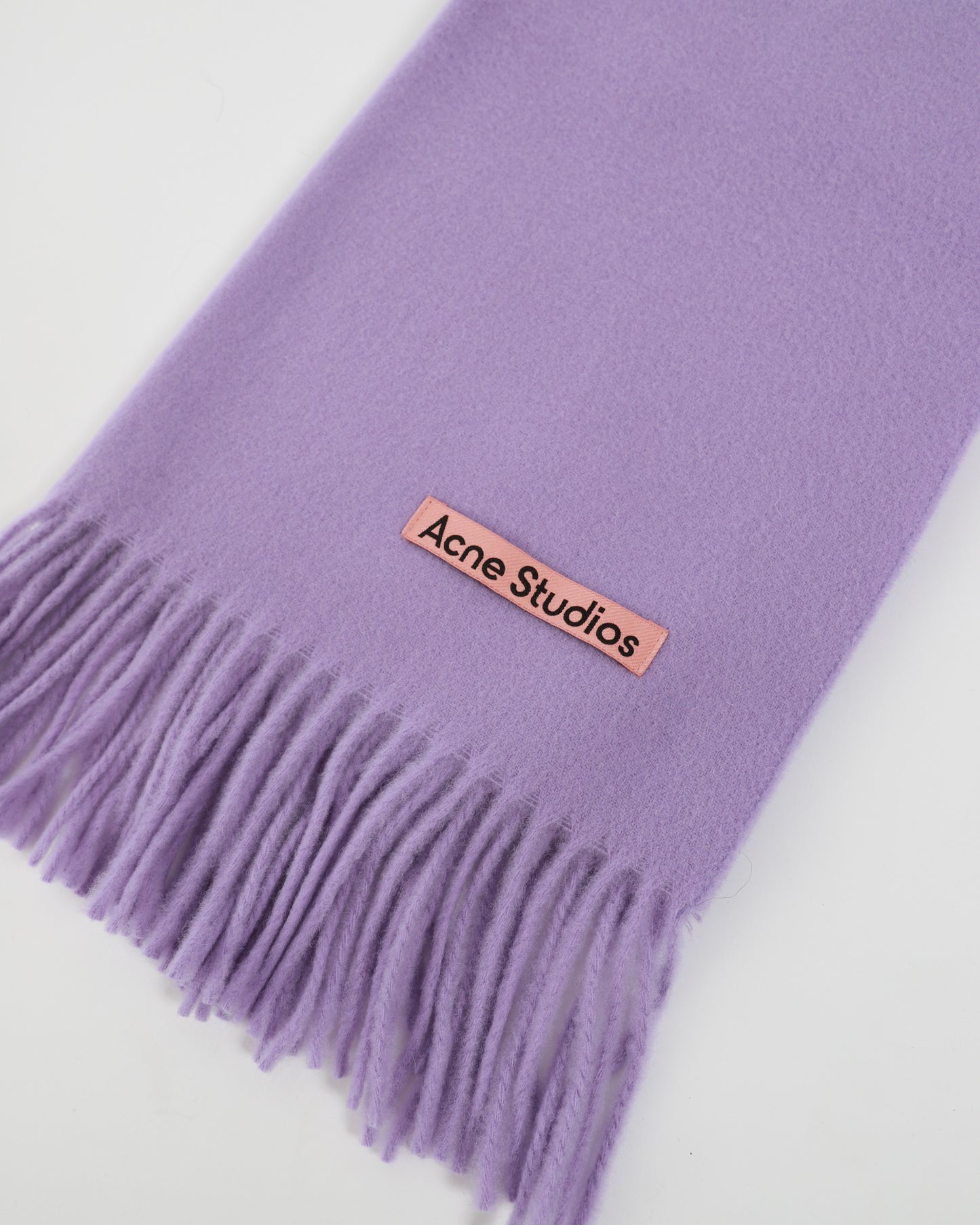 Fringe Wool Scarf Narrow