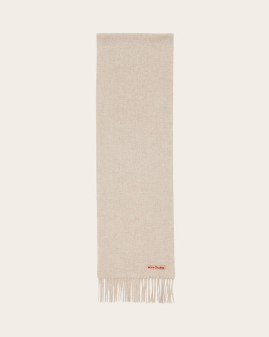 Fringed Wool Scarf Narrow