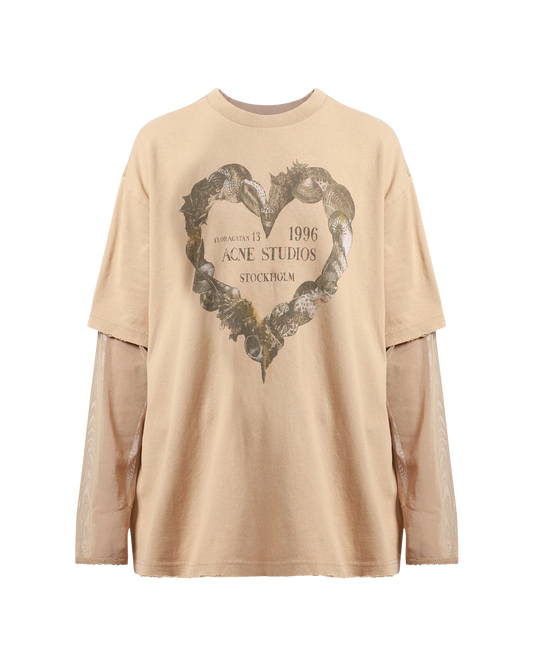 Layered Heart Print T-Shirt