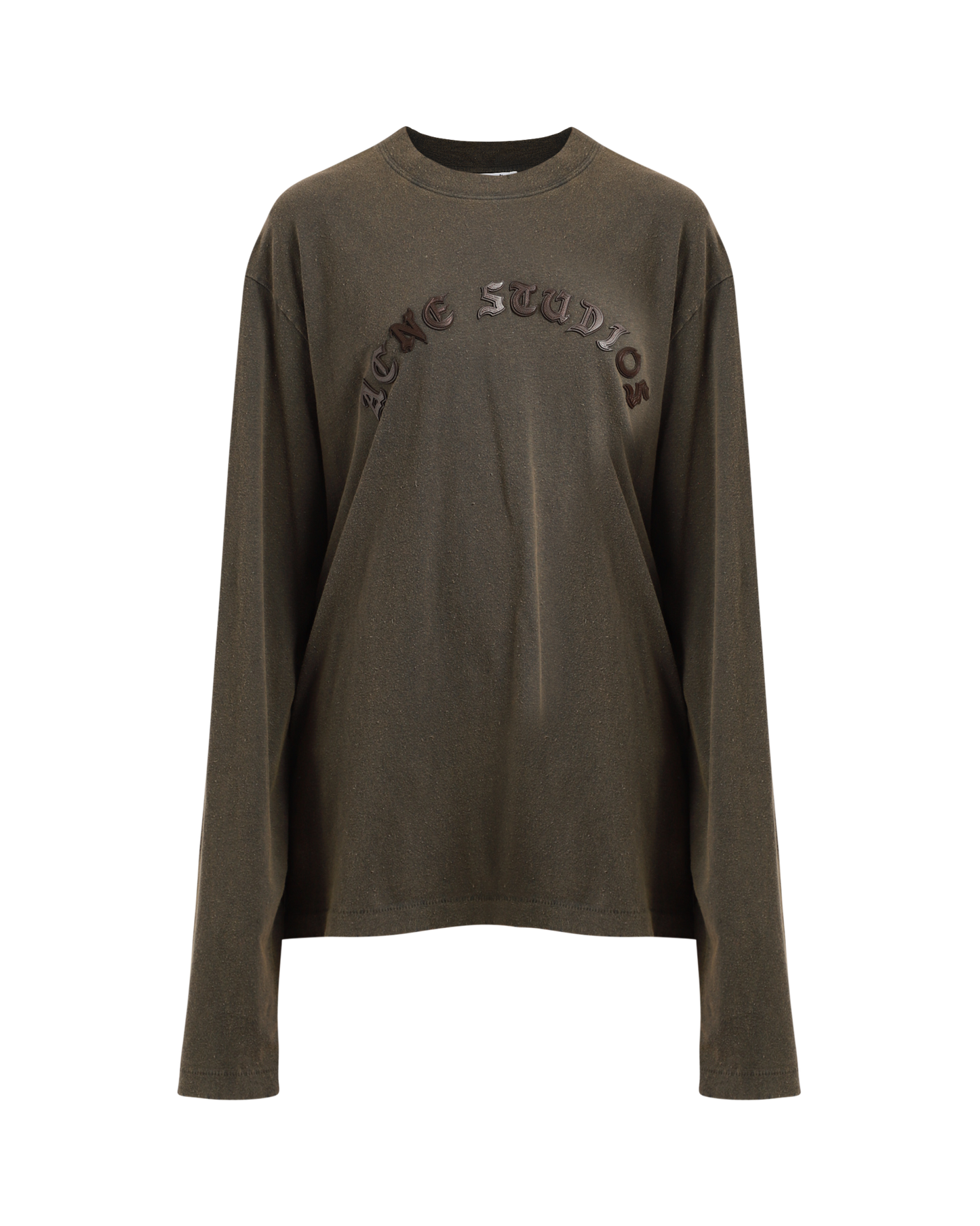 Long Sleeve Leather Logo T-Shirt