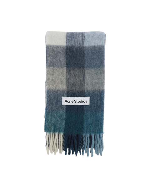 Mohair Checked Scarf