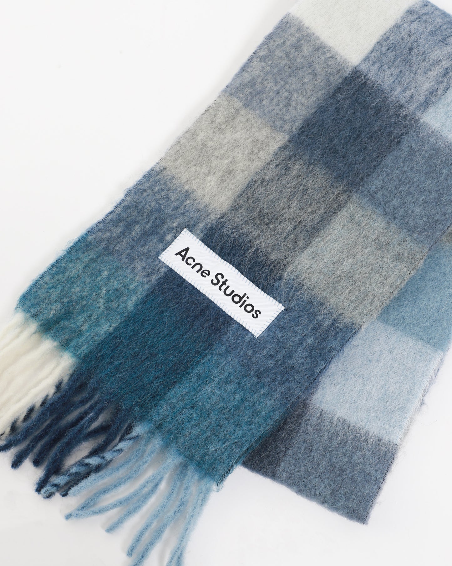 Mohair Checked Scarf