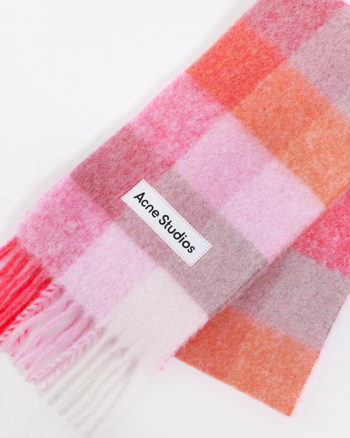 Mohair Checked Scarf