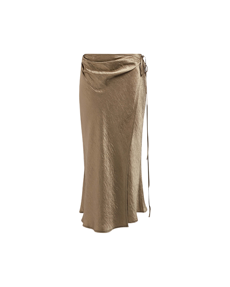 Satin Wrap Skirt