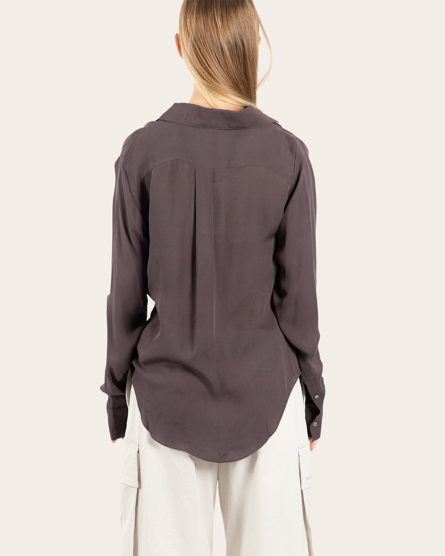 Silk Cowl Neck Blouse