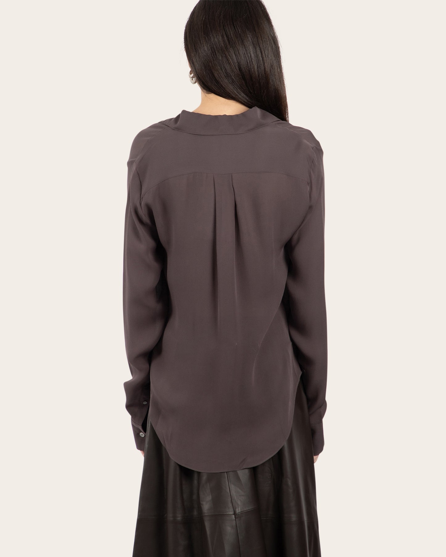 Silk Cowl Neck Blouse