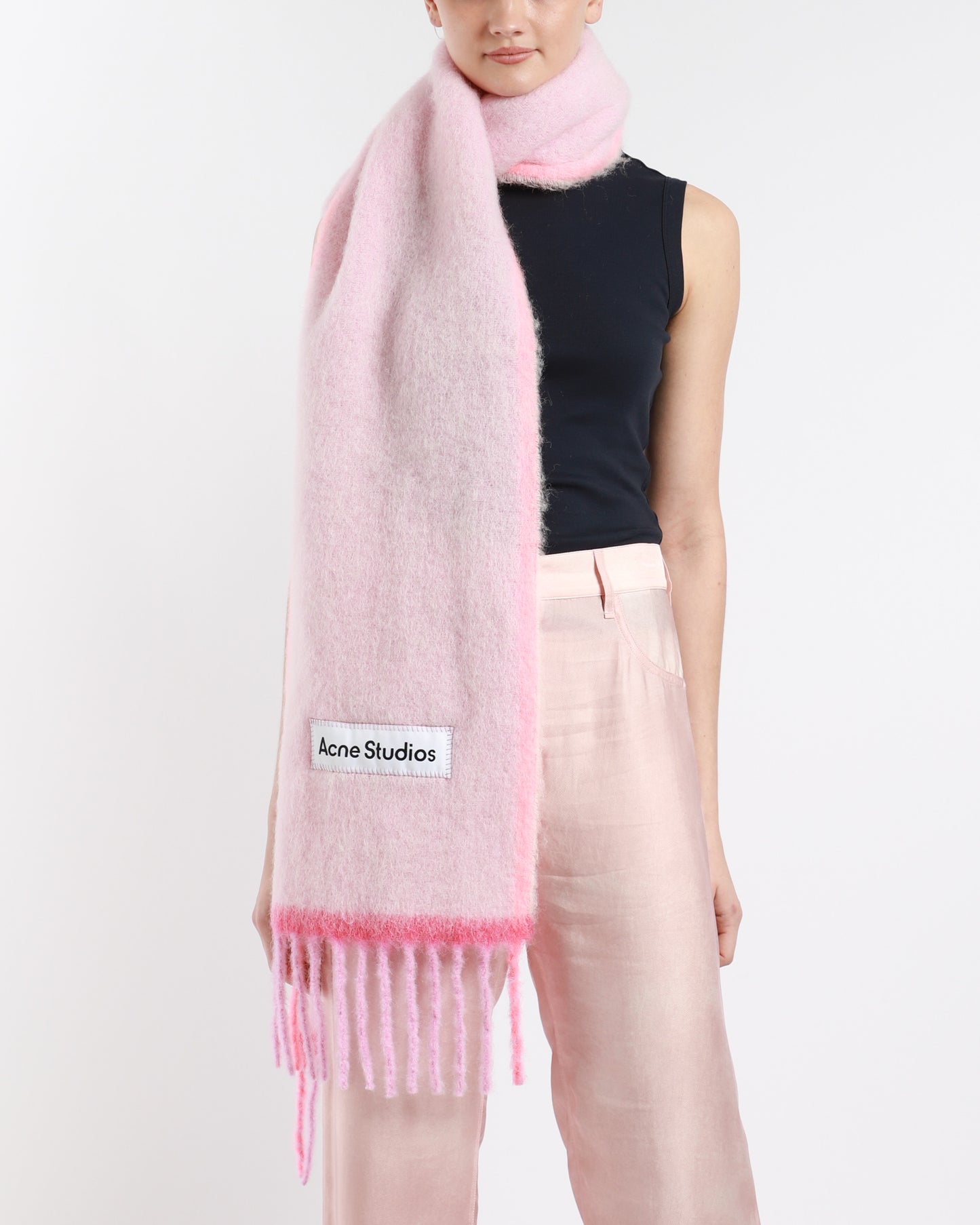 Wool Mohair Narrow Scarf