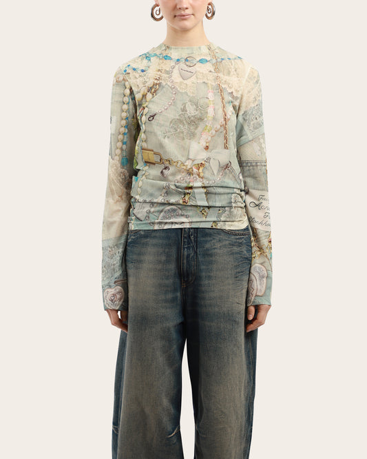 Exford Bow Mesh Top