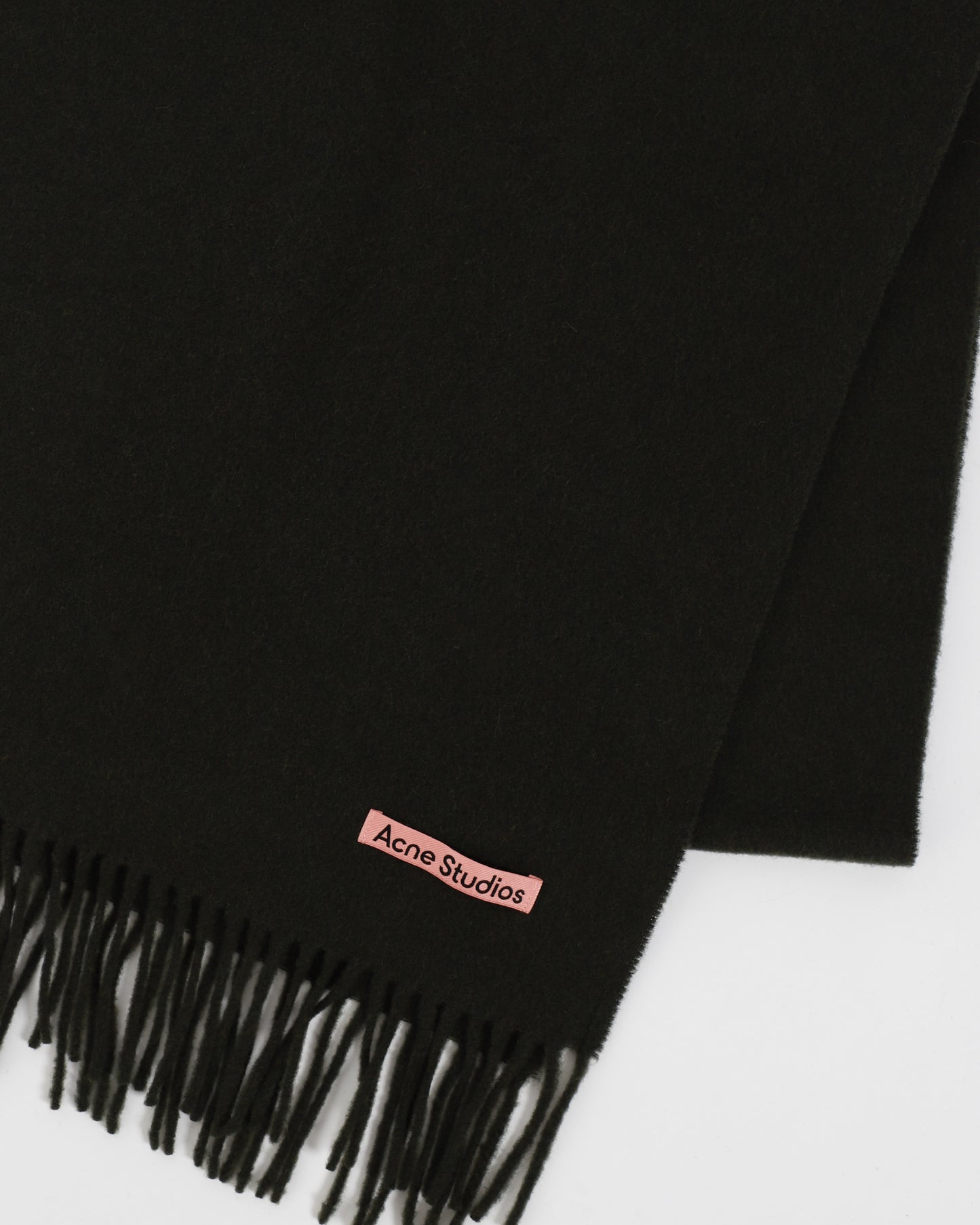 Fringe Wool Scarf Narrow