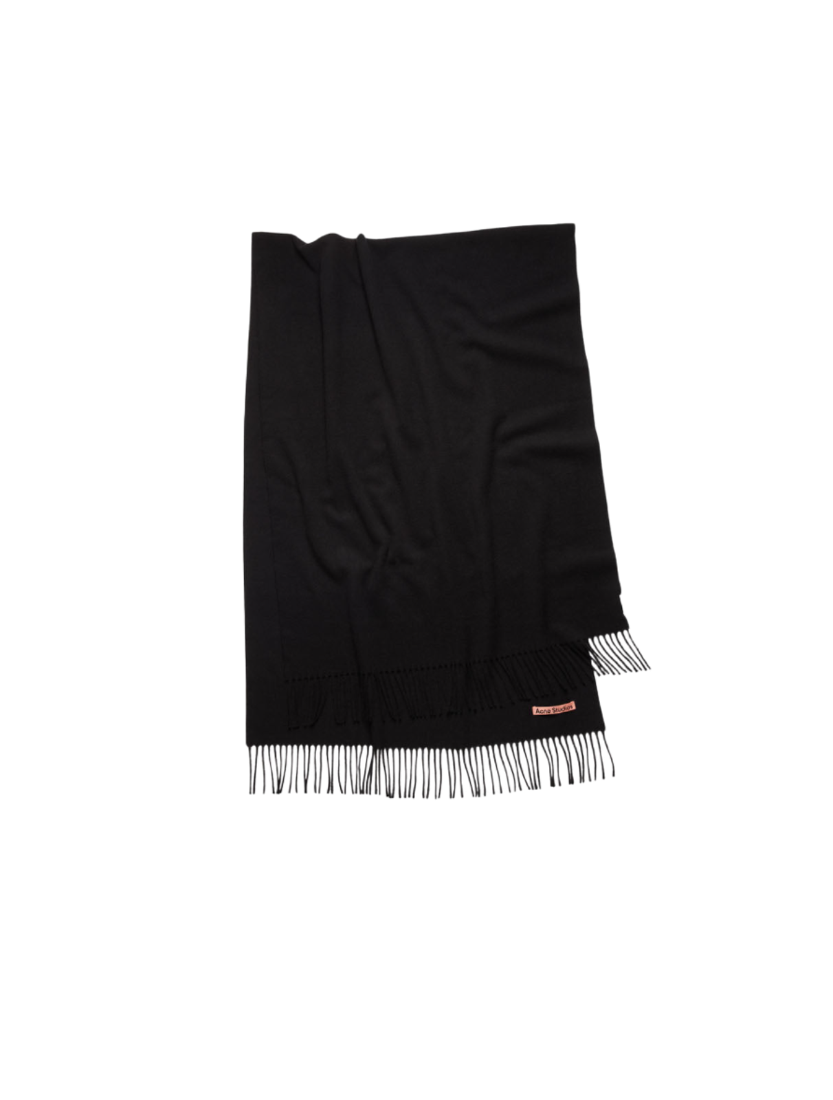 Fringe Wool Scarf Oversized