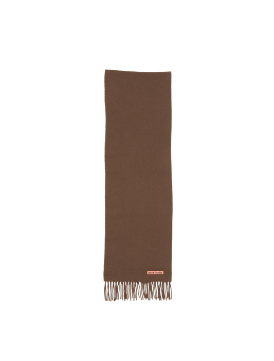 Fringe Wool Scarf  Skinny