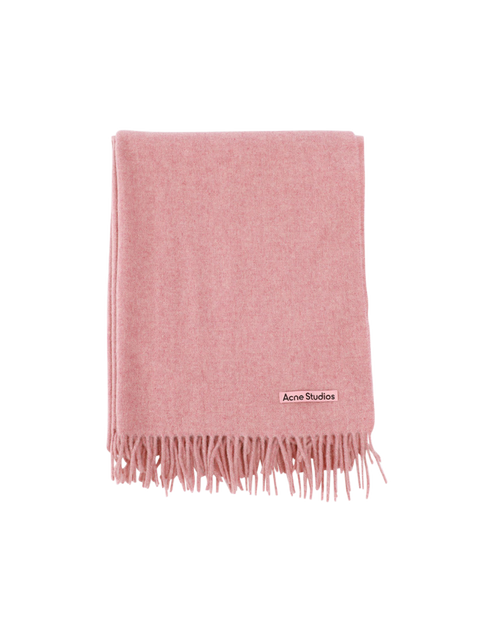 Fringe Wool Scarf Oversized