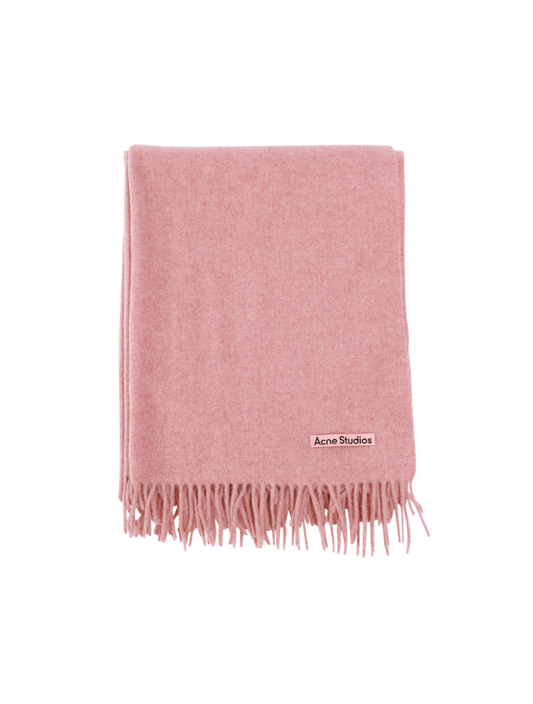 Fringe Wool Scarf Oversized