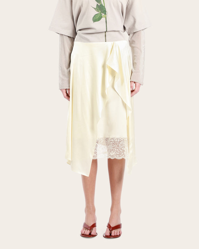 Layered Satin Skirt
