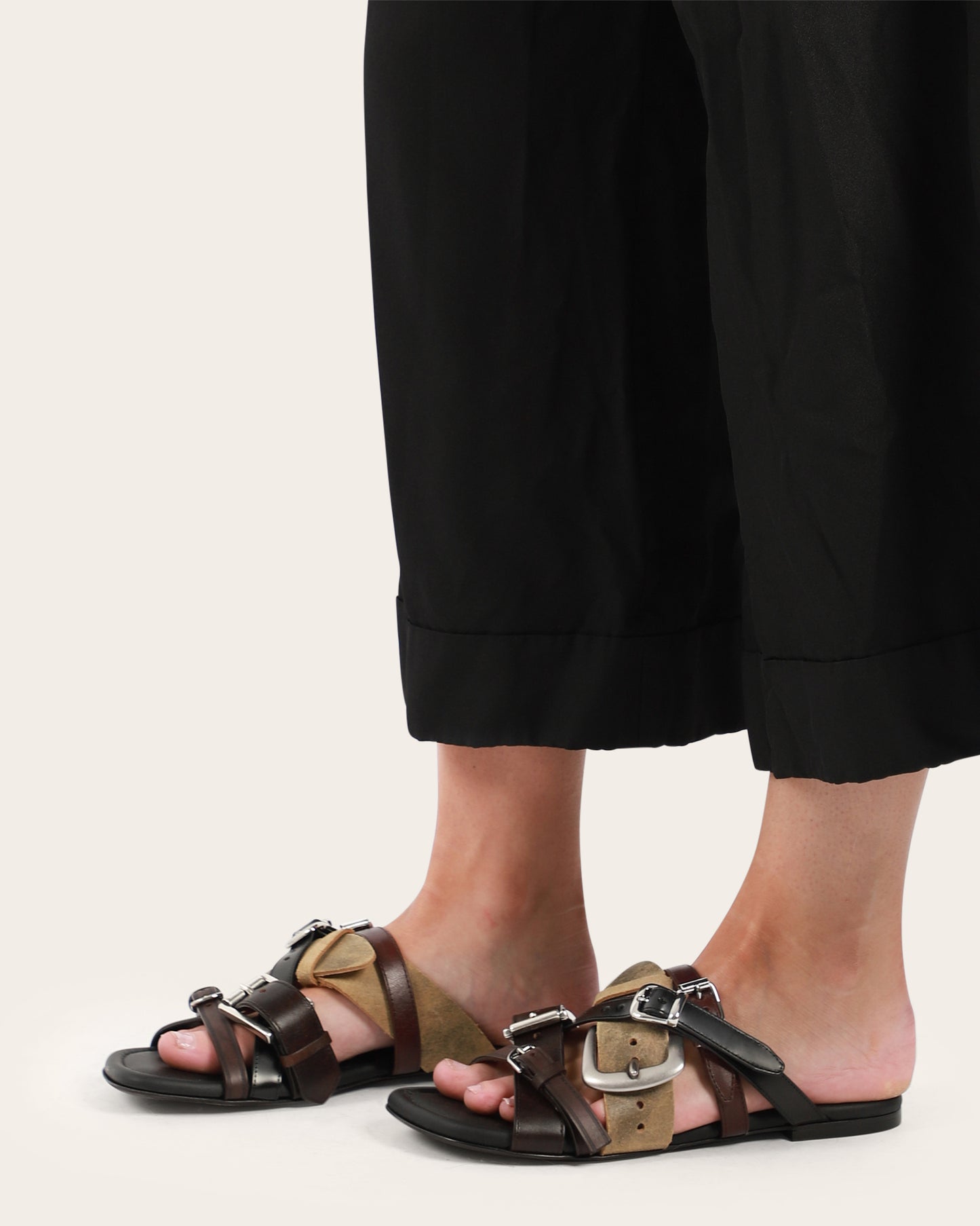 Leather Belt Strap Sandals
