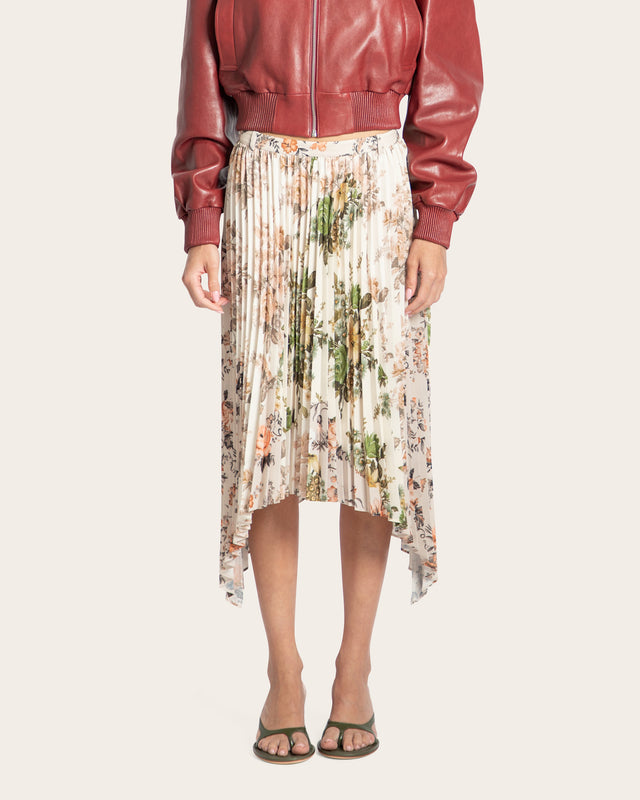 Pleated Midi Skirt