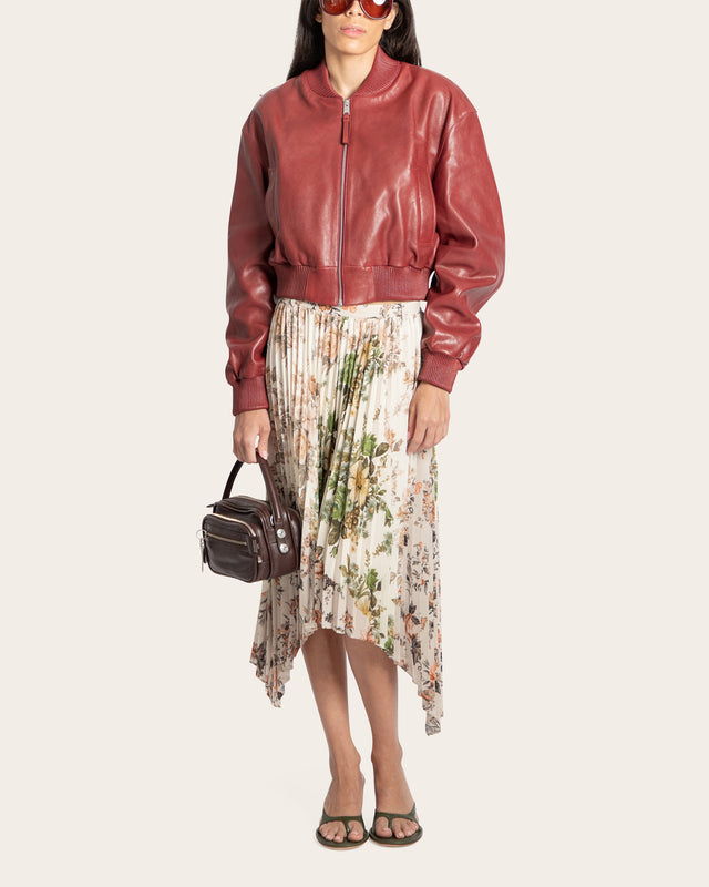 Pleated Midi Skirt