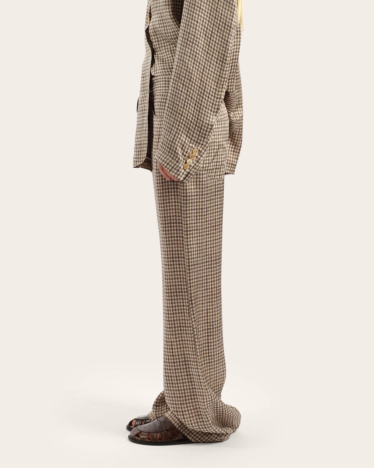 Poltana Check Fluid Pants