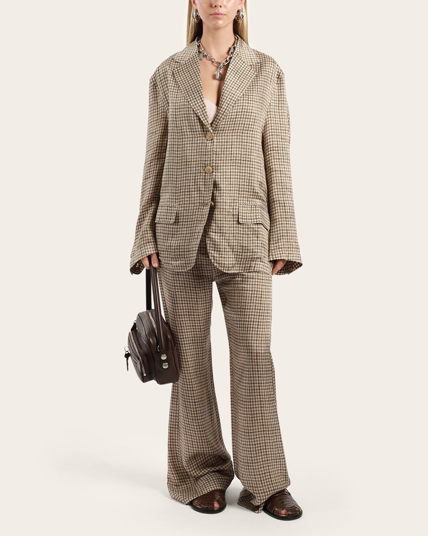 Poltana Check Fluid Pants