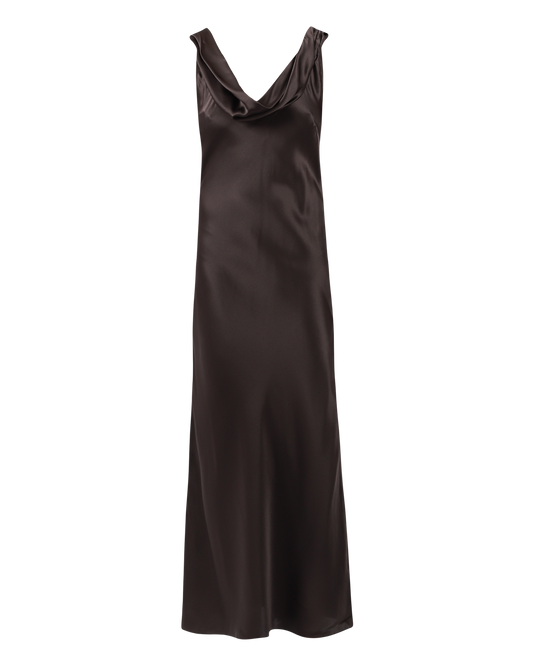 Satin Cowl Dress