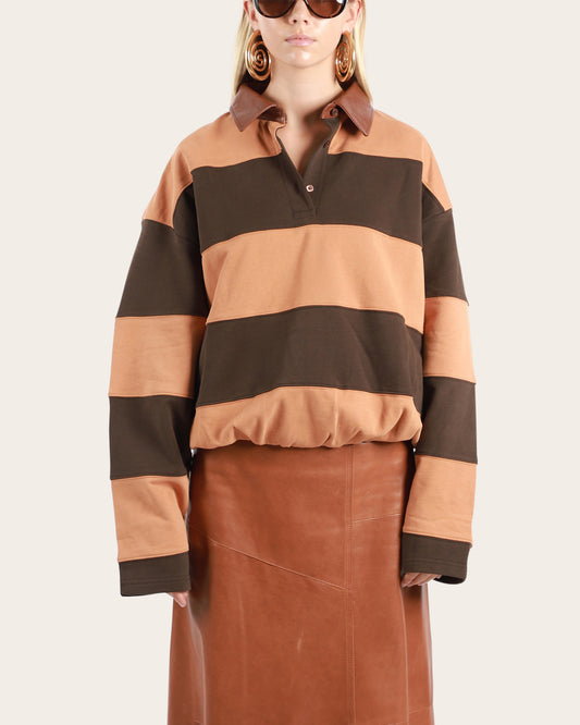 Striped Polo Sweater