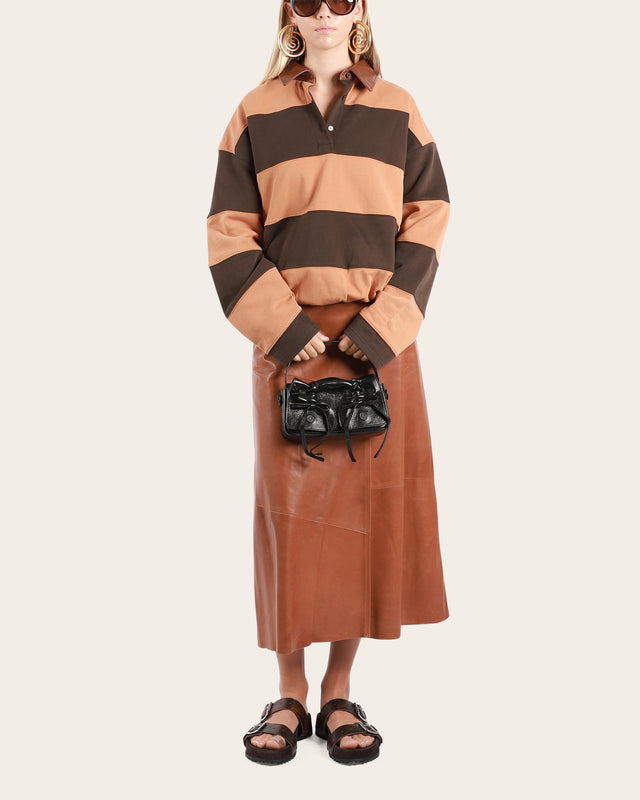 Striped Polo Sweater