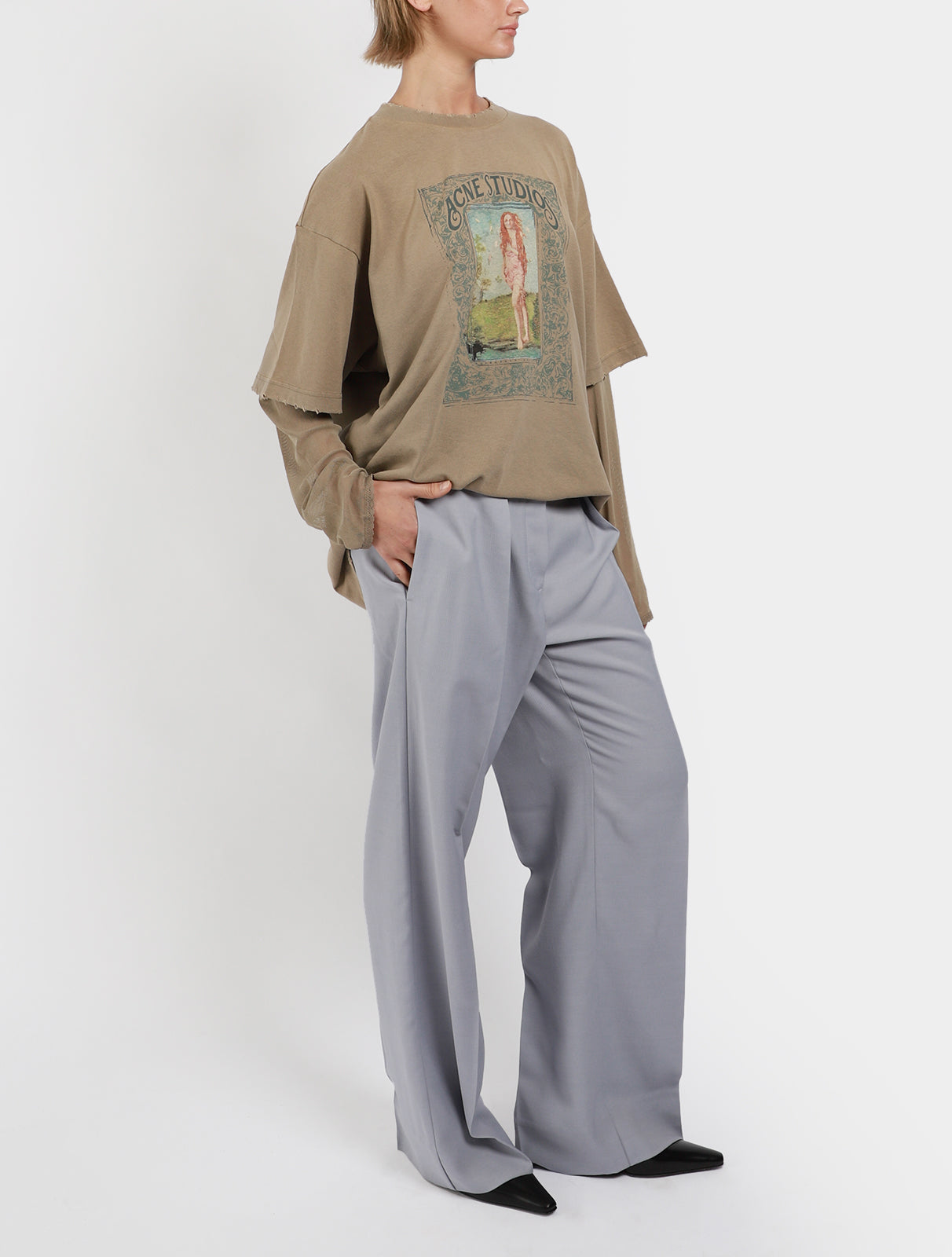 Tailored Fold Pleat Trousers