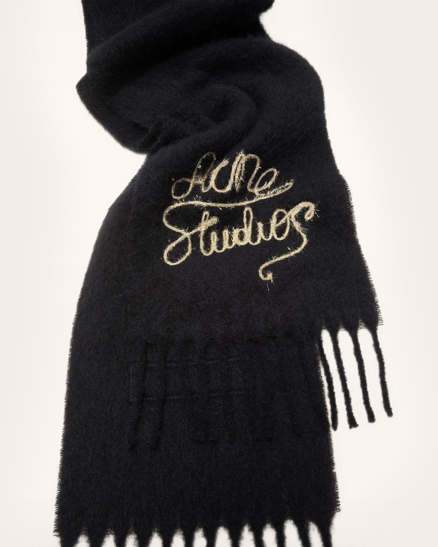 Tinsel Logo Fringed Scarf