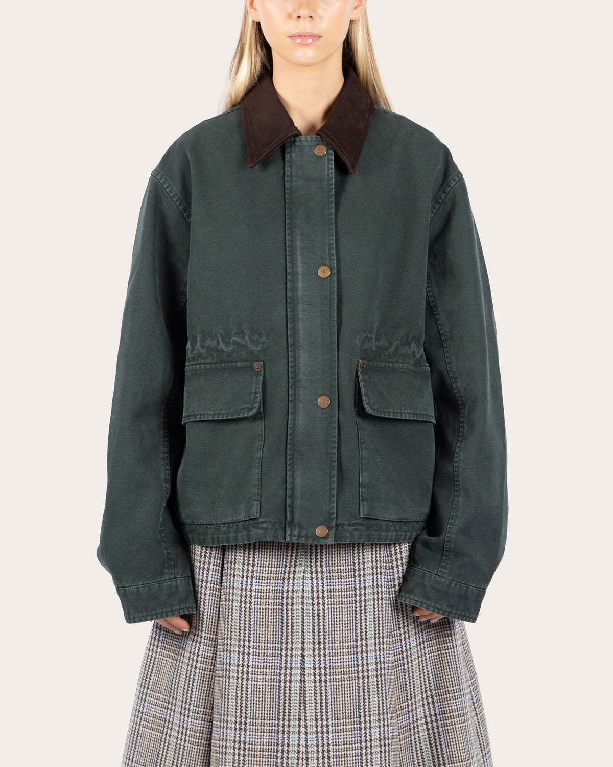 Washed Canvas Blouson Jacket