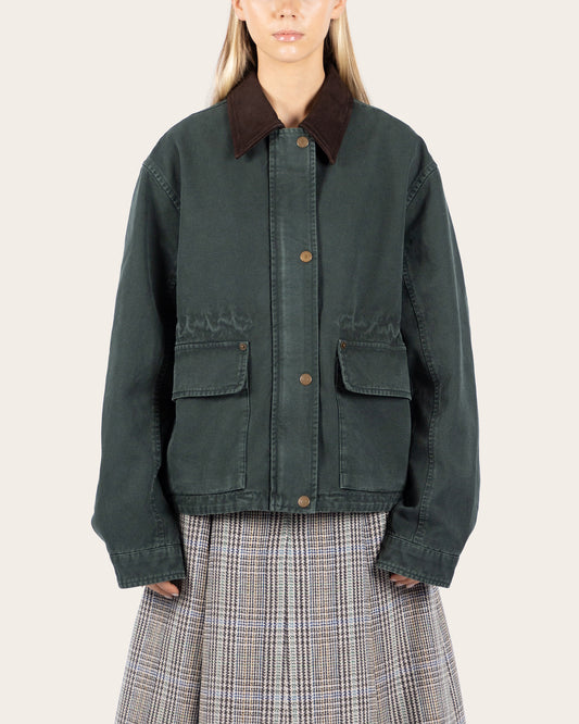 Washed Canvas Blouson Jacket